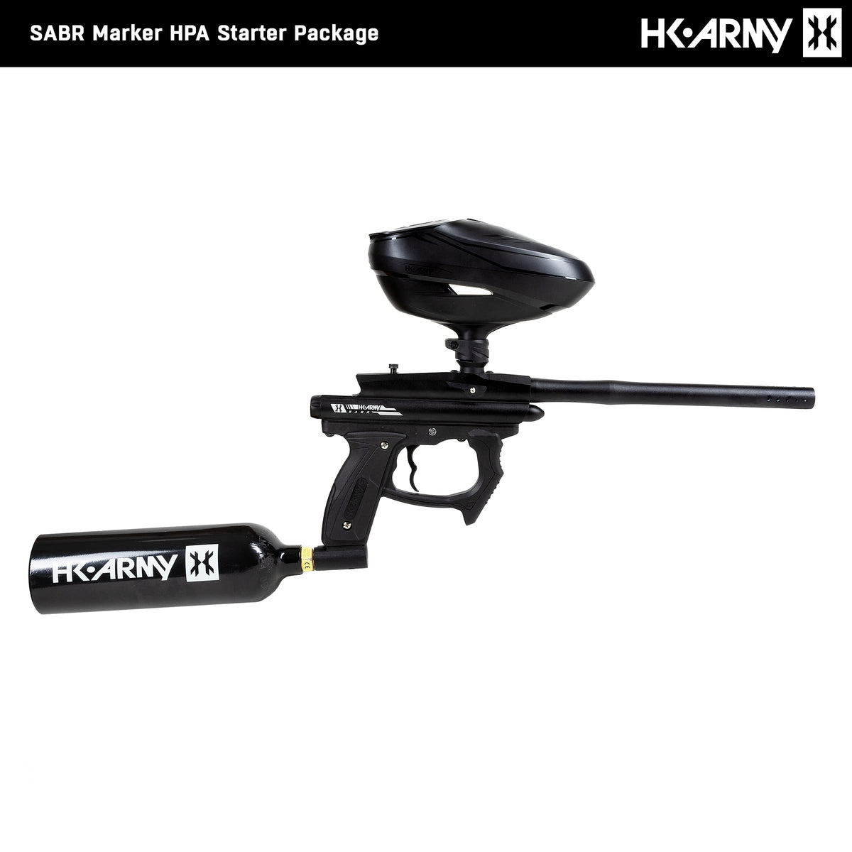 HK Army SABR Paintball Gun CO2 Marker Starter Package (Black)