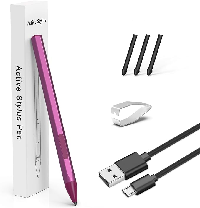 ASUS Stylus Pen for Transformer/Vivobook Flip/Notebook Touchscreen Laptop/Tablet - Rechargeable 4096 Pressure Sensitivity Microsoft MPP Protocol Black