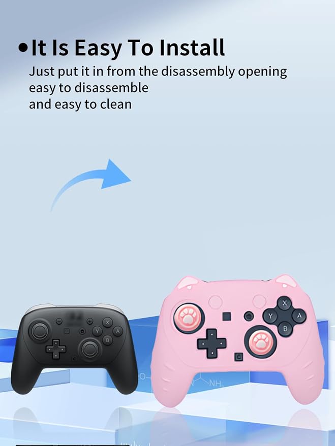 Case for Nintendo Switch 2 Pro ControllerUYRUREL Premium Sillence MaterialShock-Absorbing and Anti Drop Protection Soft Shellwith Stickers and Thumb GripsBlack.