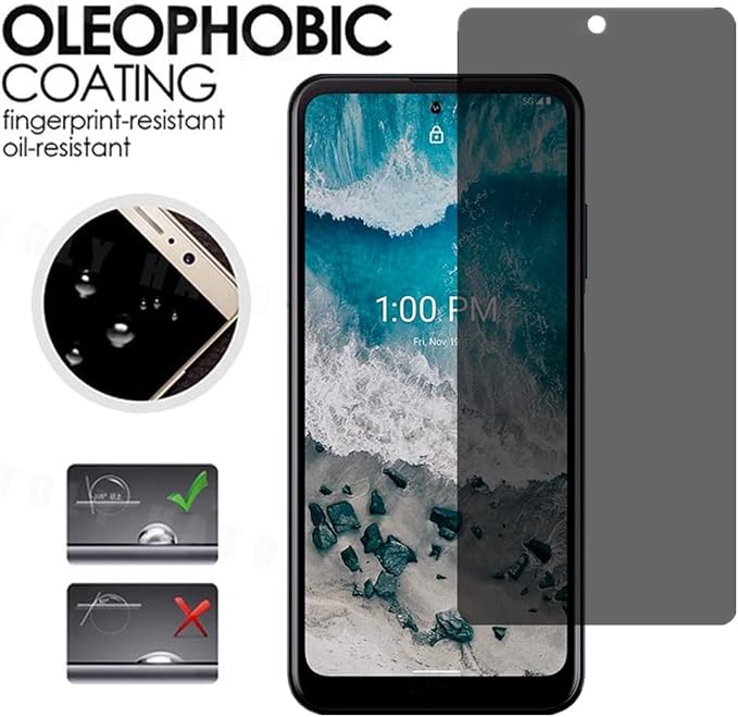 for Nokia X100 Anti-Spy Tempered Glass [2 Pcs] 9H Hardness Anti-Scratch Anti-Peeping Privacy Screen Protector Proteceive Film for Nokia X100 Phone