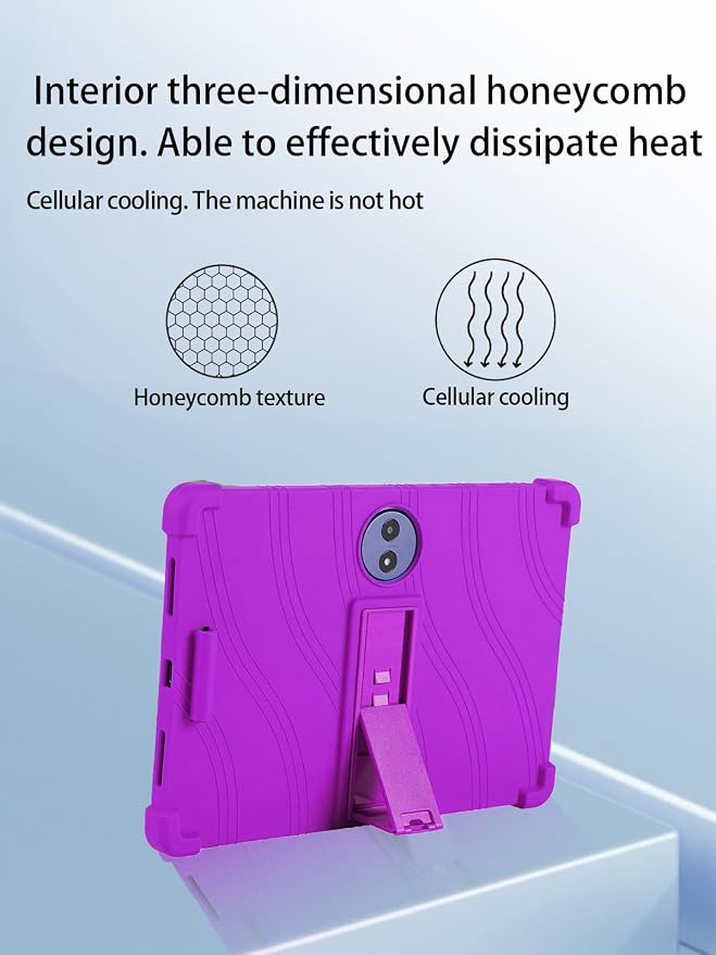 for TCL TAB A1 Plus Android 16 Tablet12.2 2.4K Ultra Clear Display Tablet Model CaseUYRUREL Soft Silicone Adjustable Stand Cover Lightweight Kids FriendlyBlack.