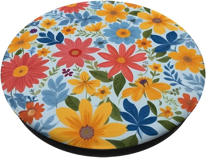 Cute Garden Flower Yellow Floral PopSockets Adhesive PopGrip