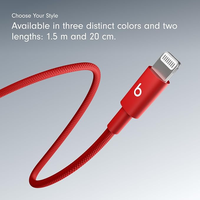 Beats 240W USB-C to USB-C Braided Cable Fast Charging Durable/Tangle Free Compatible with Apple and Android Devices (3 m/10 ft) – Bolt Black
