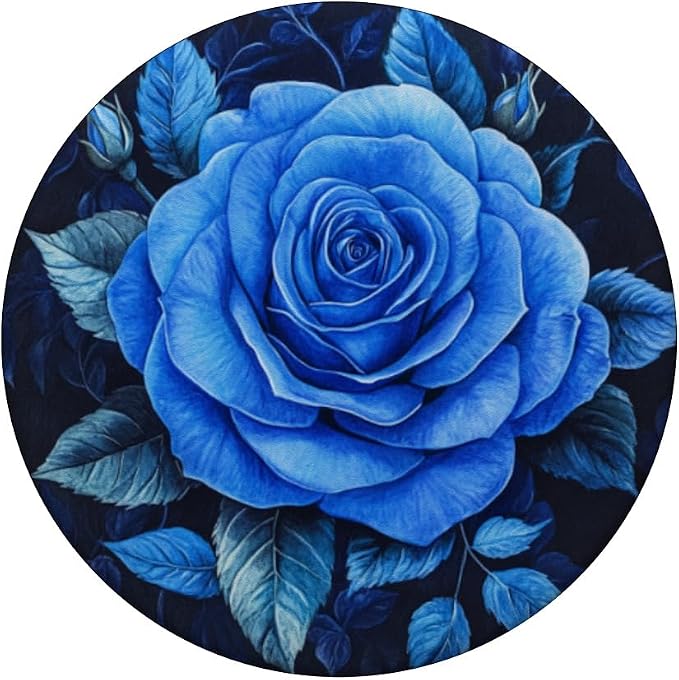 Blue Rose Colourful Flowers and Plants Leaves PopSockets Adhesive PopGrip