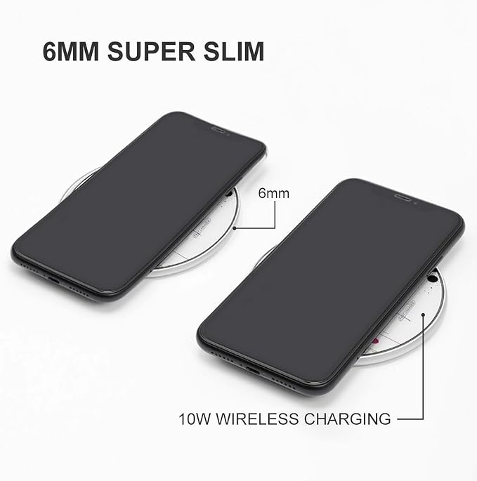 Abstract Paint Splashes Wireless Charger with USB CableAluminum Alloy Frame 10W Max Compatible Fast Wireless Charging Pad- 3.2ft Cable Included for Travel Home Office Desk
