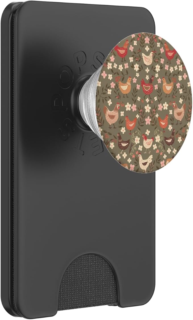 Rustic Farmhouse Chickens – Vintage Country Aesthetic PopSockets PopGrip for MagSafe