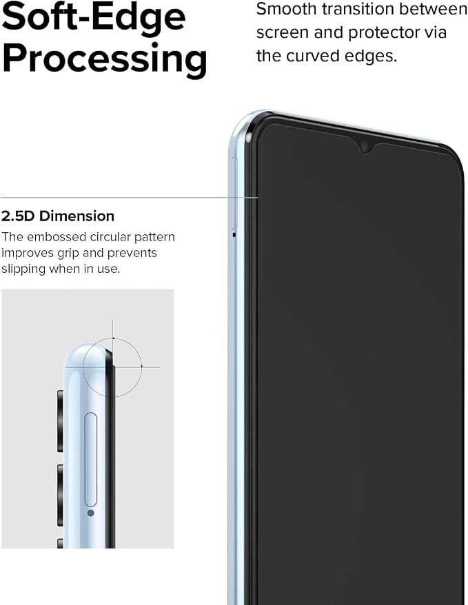Ringke for Samsung Galaxy A13 4G / 5G Screen Protector [Glass 2 Pack] | Case Friendly Shatterproof Premium 9H Hardness Tempered Glass
