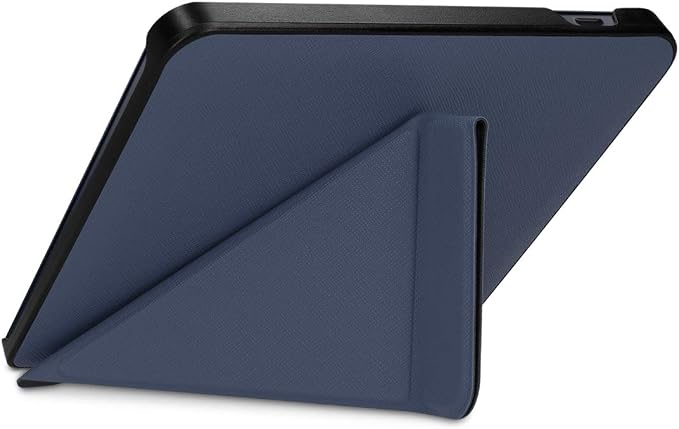 kwmobile Cover for Kobo Libra H2O Case - Slim PU Leather eReader Cover with Stand and auto Sleep funktion - Dark Blue