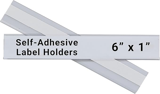 C-Line Self-Adhesive Label Holders, Top Load, 1 X 6, Clear, 50/pack