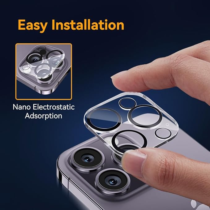 Camera Lens Protector for iPhone 13 Pro 6.1 &amp iPhone 13 Pro Max 6.79H Tempered Glass，Ultra HD Scratch Resistance Easy to Install，Case Friendly，[Does not Affect Night Shots] 3-Pack