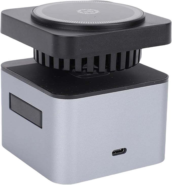 Qinlorgo 3 in 1 Magnetic Wireless Charging Station Foldable Magnetic Charging Stand 15W Fast with Semiconductor Cooling Technology Ideal for Phone Earphone Watches