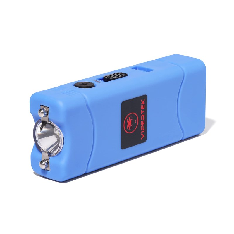 VIPERTEK VTS-881-35 Billion Micro Stun Gun - Rechargeable with LED Flashlight, Blue