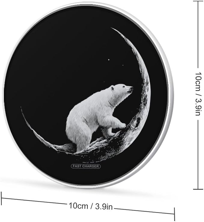 Bear Moon Wireless Charger Portable Charging Pad | LightweightAll Smartphone
