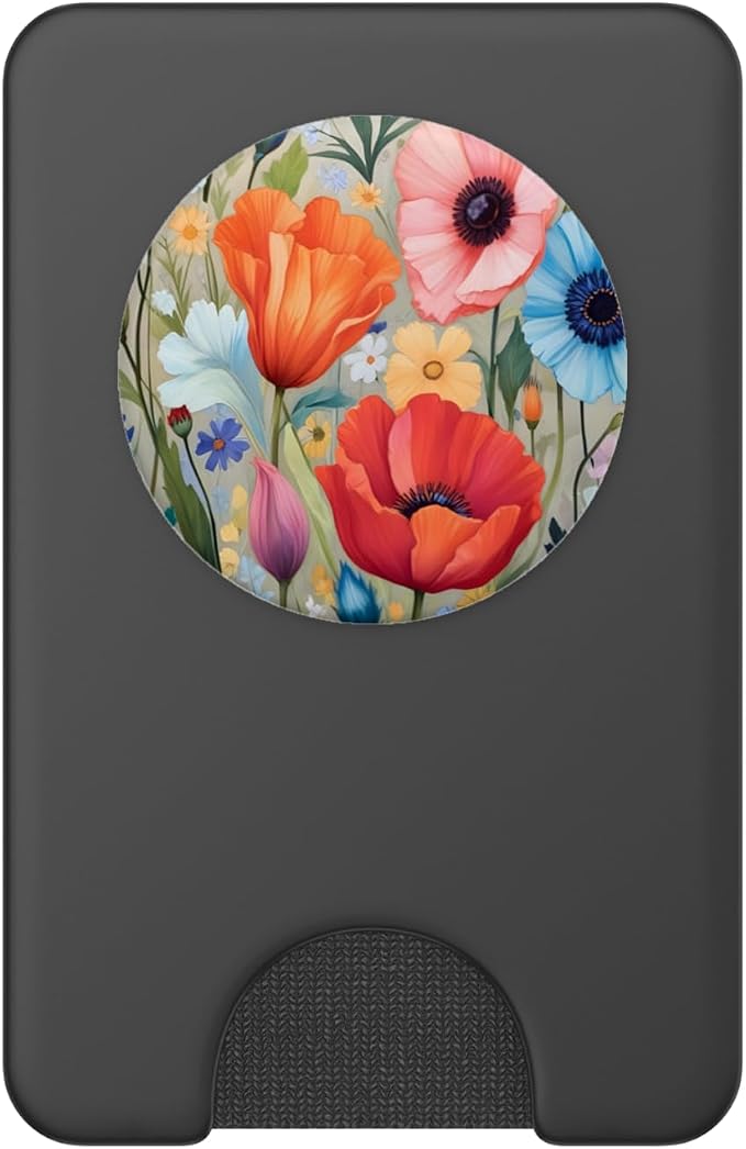 Blooming Wild Spring Garden Flowers Grasses Florals Leaves PopSockets PopGrip for MagSafe