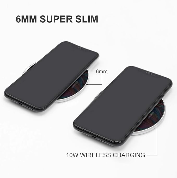Abstract 3D Art Lion Wireless Charger Portable 10W Fast Wireless Charging Pad Compatible with Phone Ultra-Thin Charging Station Lightweight Charger Mat for Travel Home Office Desk