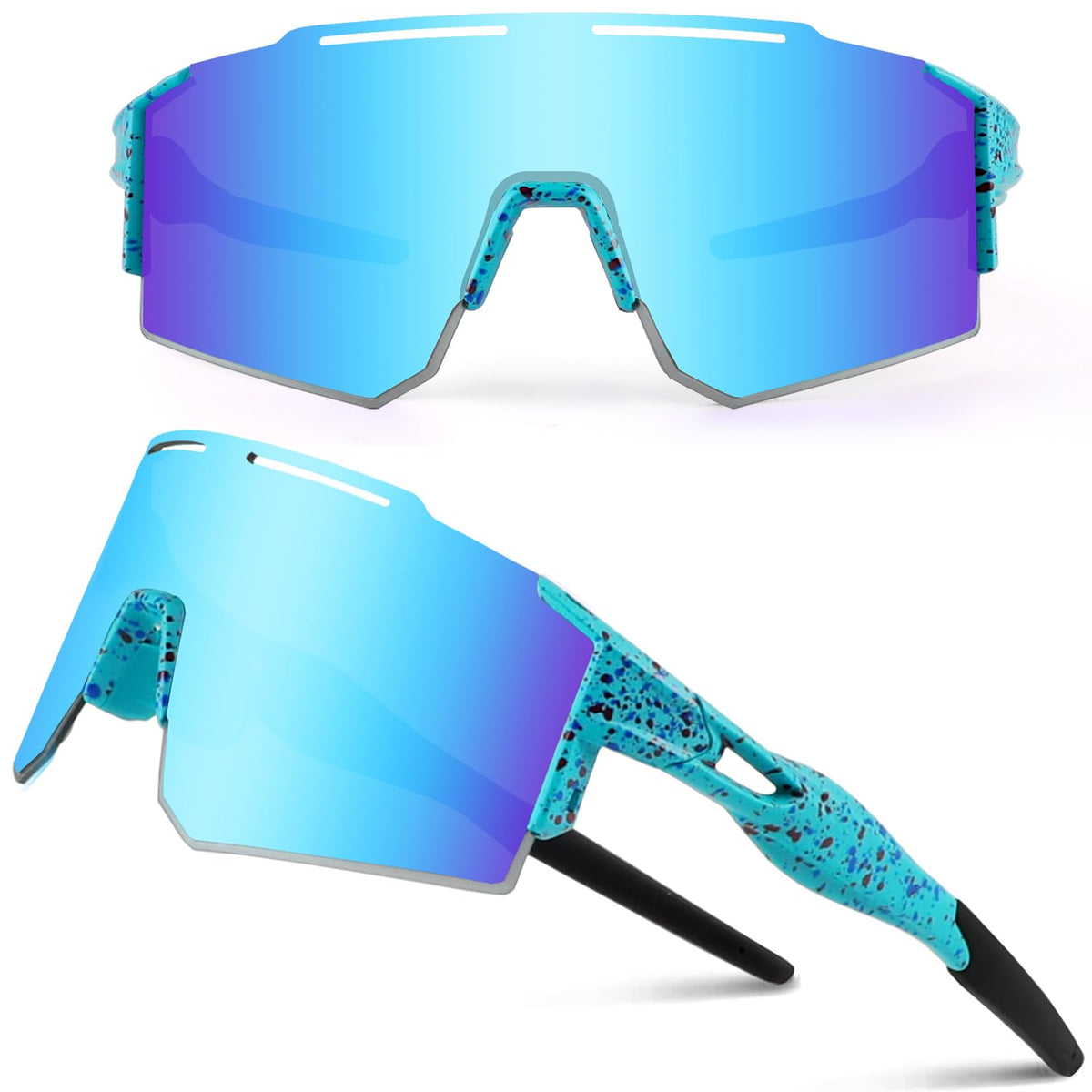 Ukoly Sport Sunglasses for Men and Women,HD PC Lens UV400 Protection