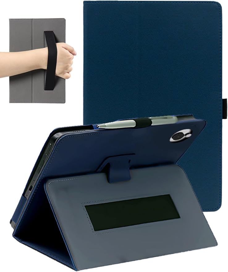 Case for Wacom MovinkPad 11 Tablet 11 Inch (Black) | PU Leather Folding Cover with Pen Holder and Wrist Strap Business Travel Portable