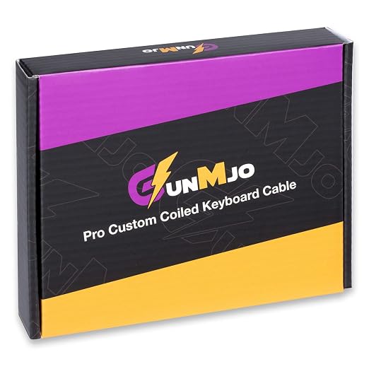 GUNMJO Pro Custom Coiled USB C Cable for Gaming Keyboard Double-Sleeved Mechanical Keyboard Cable with Detachable Metal Aviator 1.5M USB-C to USB-A Blue Color