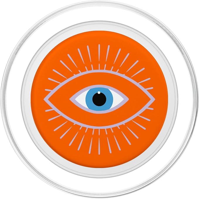 Light Pastel Purple Orange All Seeing Evil Eye PopSockets Adhesive PopGrip