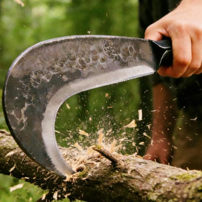 Machete Billhook Sickle Knife for Yard Work Machete for Cutting Trees Machetes Sickle Heavy Duty Machete for clearing Brush Garden Tools AxeConstruction Blade Outdoor……