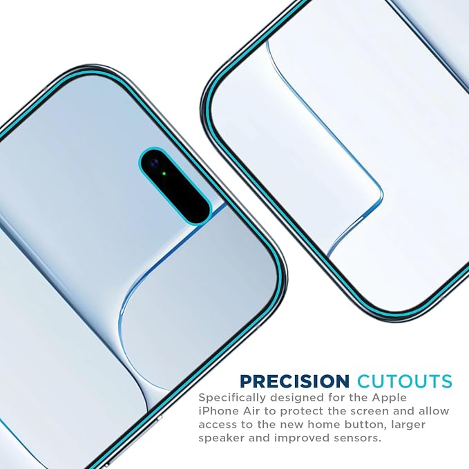 Tech Armor Privacy Glass for iPhone 17 Air Screen Protector 1-Pack | Ballistic Anti-spy protection 9H tempered bubble-free install case-friendly Face ID compatible oleophobic coating