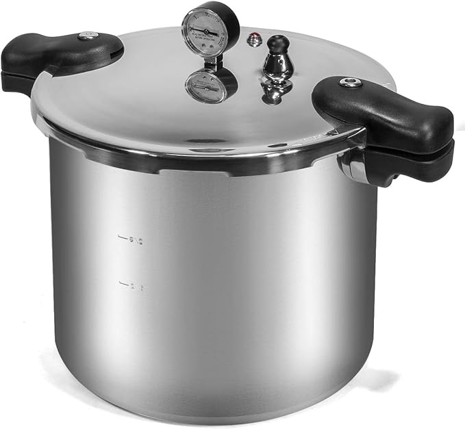 Barton 22-Quart Pressure Canner Pressure Cooker with Pressure Gauge with Rack, Induction Compatible, Steam Canner Polished 22 QT Stovetop Pot Meat, Poultry & Vegetables