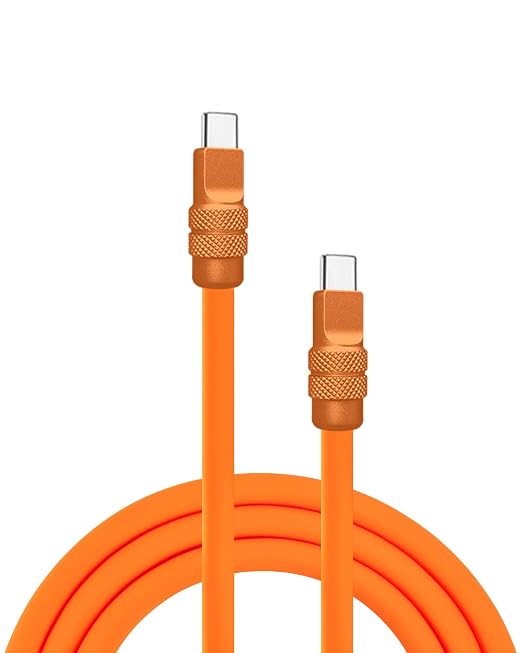 chubbycable for iPhone 17 240W Anodizing Fast Charging USB C Cable Silicone Durable Data Transfer Cable Black Type-C to Type-C 3.3FT