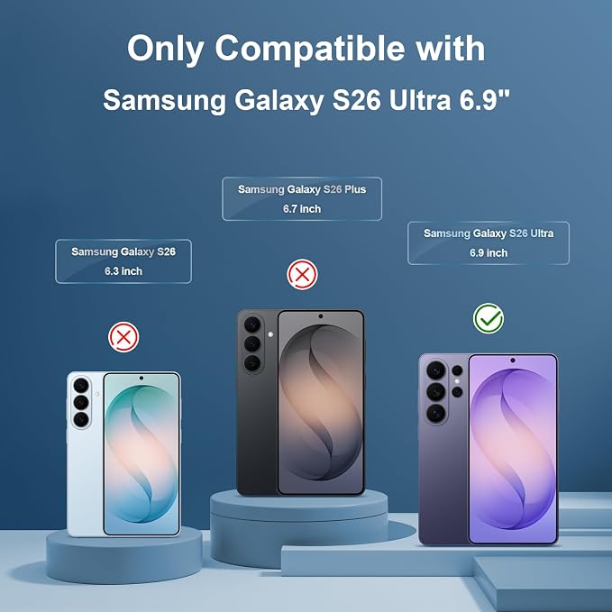 GiiYoon-3 PACK Screen Protector for Samsung Galaxy S26 Tempered Glass [HD Full Coverage] [Easy Installation] [Scratch Resistant] [9H Hardness] Protective Film