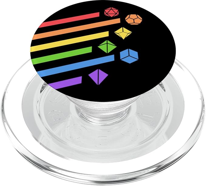 Minimalist Polyhedral Dice Set Colors D20 Collector Nerdy PopSockets Adhesive PopGrip