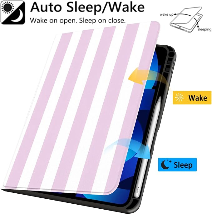Stylish Case for iPad 9th/8th/7th Generation 10.2 2021/2020/2019Art Pink Starry Sky Textured Folio Case with Pencil Holder Multi-Angle View Adjustable Stand Auto Wake/Sleep Cover for Women