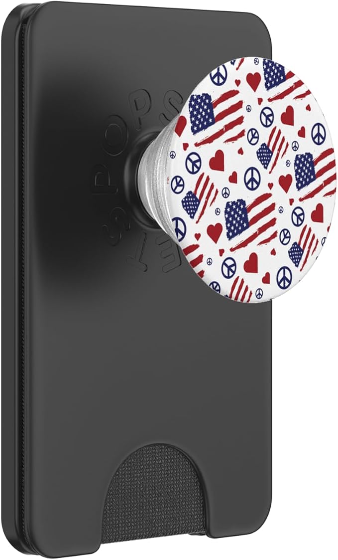 iCreate Peace Love America PopSockets Stand for Smartphones &amp Tablets PopSockets PopGrip: Swappable Grip for Phones &amp Tablets PopSockets Adhesive PopGrip