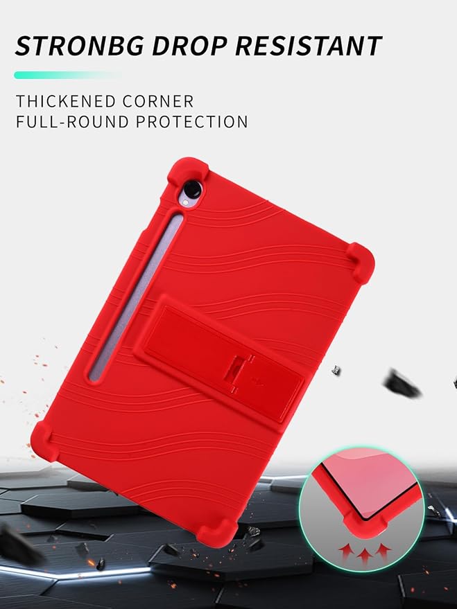 Case for Samsung Galaxy Tab S11 Tablet 11 inchWUNIAK Shock Proof Lightweight Stand Rubber Shell Protective CoverKids Friendly Soft Silicone Adjustable Stand CoverBlue