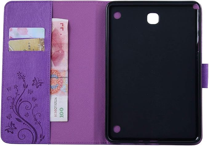 Case for Samsung Galaxy Tab A 8.0 inch Tablet Case 2015 (Model SM-T350/T355/P350/P355) with Pencil Holder [Auto Sleep/Wake] Stand Folio PU Leather Shockproof Cover Magnetic Smart WalletNight