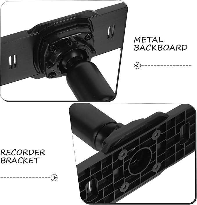 CALLARON 1 Set Dash Cam Mirror Mount Rear View Mirror Back Plate Panel Car Rear View Camera Mount Kit for 5.5" - 12" Rearview Mirror Dash Cams