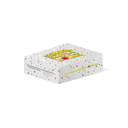 School Supply Boxes | STEM Class Case (4 Boxes) | Back to School Essentials Kit for Students & Teachers | Includes a Calculator, Graph Ruled Filler Paper, a Protractor, & More