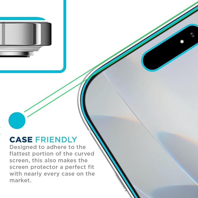 Tech Armor Privacy Glass for iPhone 17 Screen Protector Ballistic 1-Pack | Anti-spy protection 9H tempered bubble-free install case-friendly fit Face ID compatible oleophobic coating