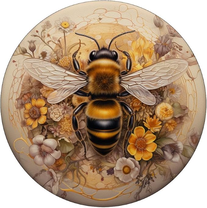 Floral Bee Watercolor Boho Style PopSockets PopGrip for MagSafe
