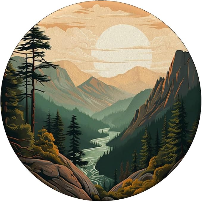Mountains Wilderness Forest Hiking Pine Tree Nature PopSockets Adhesive PopGrip