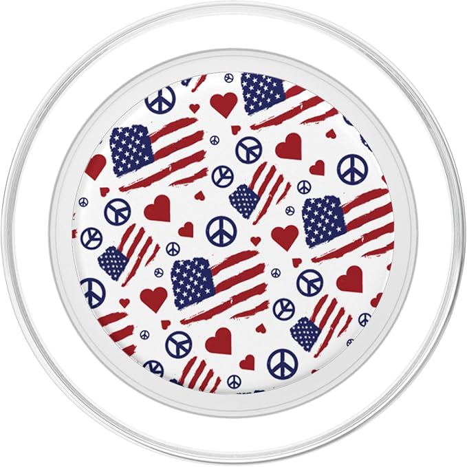 iCreate Peace Love America PopSockets Stand for Smartphones &amp Tablets PopSockets PopGrip: Swappable Grip for Phones &amp Tablets PopSockets Adhesive PopGrip