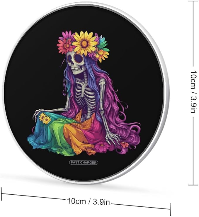 Colorful Skeleton Women Wireless Charger Portable Charging Pad | LightweightAll Smartphone