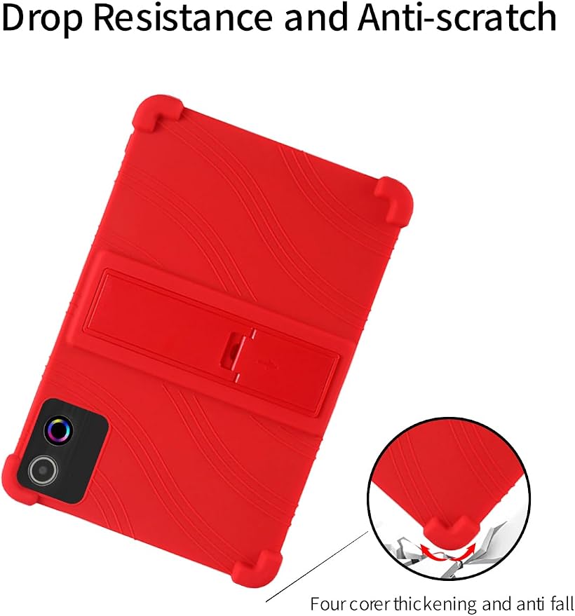 for Jeazans Jzpad-A10Pro Tablet 10 Inch Android Tablets CaseBOVUGAC Soft Silicone Adjustable Stand Shockproof Kids Friendly for Jeazans A10Pro Tablets(Black)