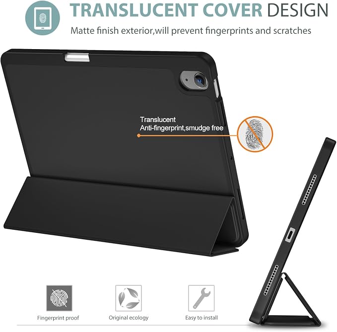 ProCase Smart Case for iPad Air 11-inch M4/M3/M2 &amp Air 10.9 5th/4th Gen | Hard Back Cover with Auto Sleep/Wake Slim Lightweight Case for iPad Air 11 2026/25/24 &amp 10.9 2022/2020-Aqua