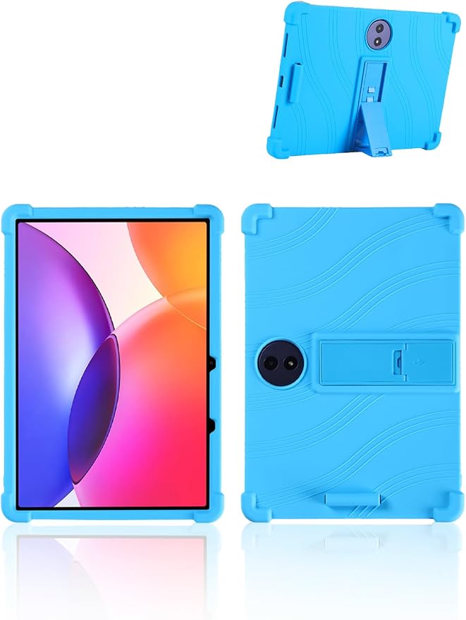 for TCL TAB A1 Plus Android 16 Tablet12.2 2.4K Ultra Clear Display Tablet Model CaseUYRUREL Soft Silicone Adjustable Stand Cover Lightweight Kids FriendlyBlack.