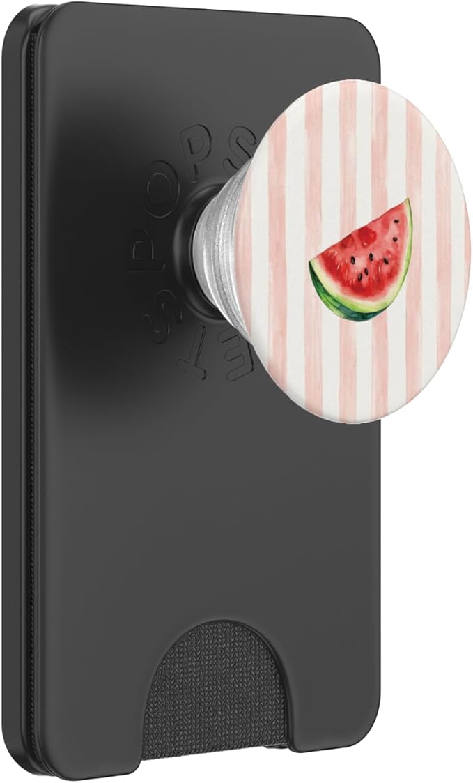 Pink Stripe Watermelon Pattern PopSockets Adhesive PopGrip