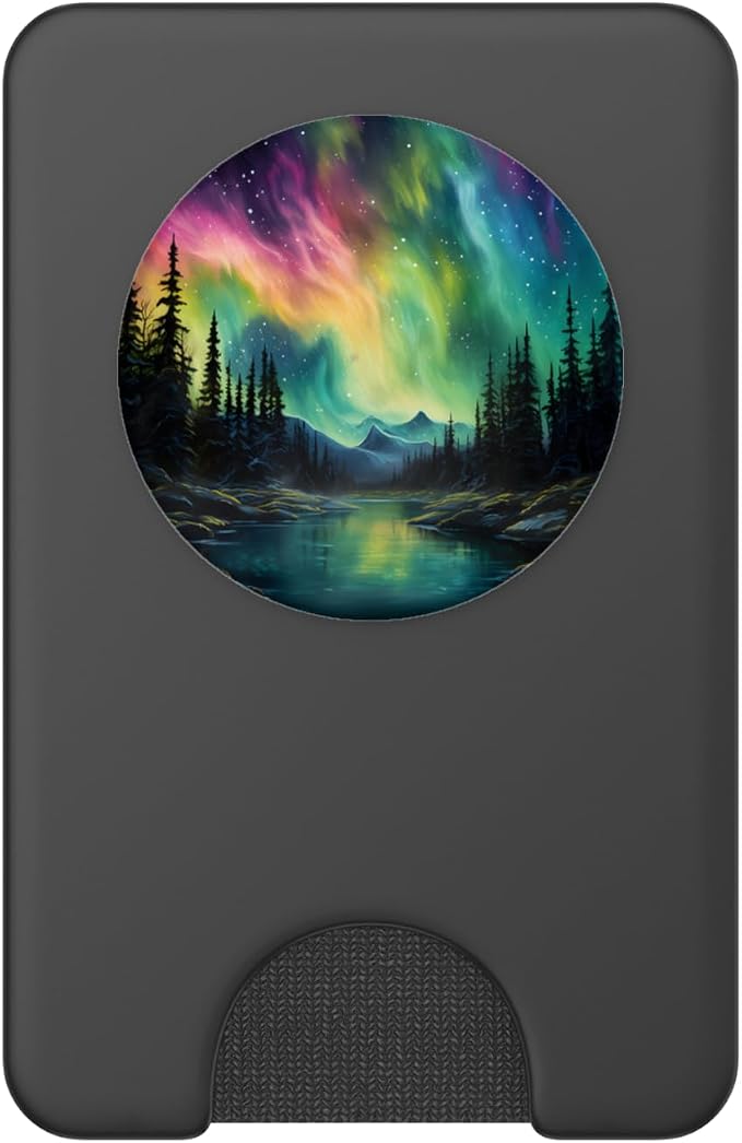 Northern Lights Aurora Borealis | Forest Stars PopSockets Adhesive PopGrip