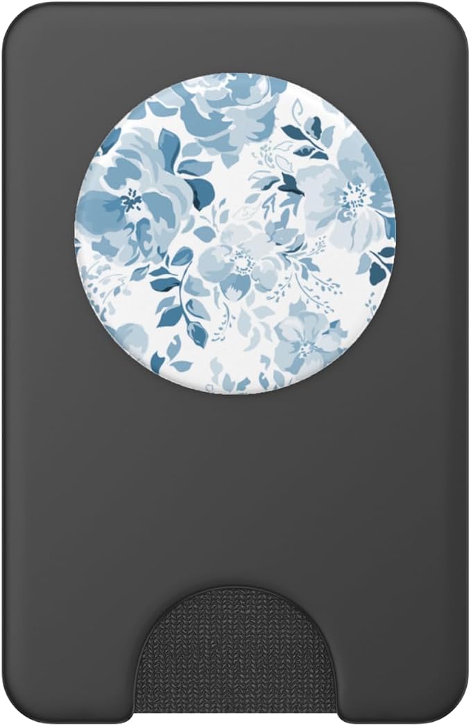 Light Blue Floral Flowers Country Vintage Antique PopSockets Adhesive PopGrip