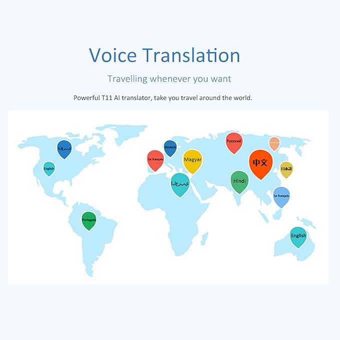 Portable Language Translator Device, 138 Languages Online, 17 Languages Offline, Voice Video Recording, Unit Conversion - Multilingual Communication, Photo Translation, Ideal for