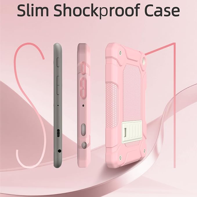MENZO All-New Case for 8 Tablet Slim Shockproof Rugged High Impact Protective Case with Kickstand Black