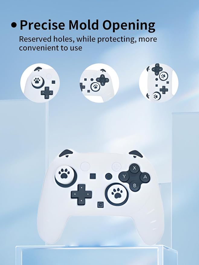Case for Nintendo Switch 2 Pro ControllerUYRUREL Premium Sillence MaterialShock-Absorbing and Anti Drop Protection Soft Shellwith Stickers and Thumb GripsBlack.