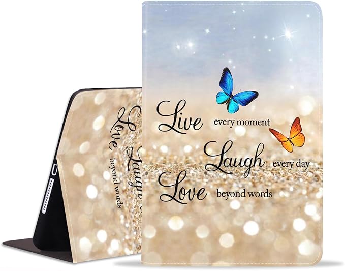 WEUIUJKILO Case for iPad (A16) 11th Generation 11 Inch 2025 iPad 10th Generation 10.9 Inch 2022 Slim PU Leather Folding Stand Smart Cover with Auto Sleep/Wake American Flag and Sunflower